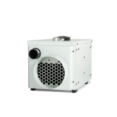Very small white industrial dehumidifier without water container or drain tube