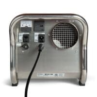 DH2500 INOX dehumidifier in stainless steel used for restoration projects where industrial dehumidifiers need to have protective casings