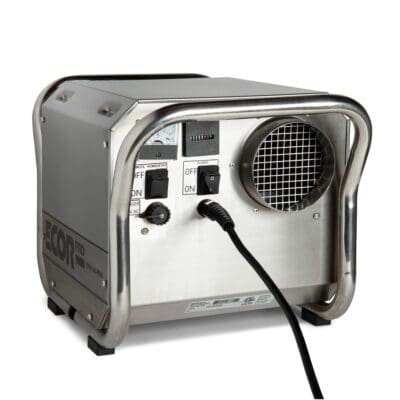 Restoration dehumidifier DH2500 that is often used on boats and for areas that require harsh cleaning such as kitchen areas