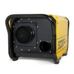 Yellow and stainless steel dehumidifiers used for ships, warehouses and crawl spaces