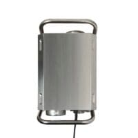 Restoration dehumidifier in stainless steel and yellow used for crawl spaces