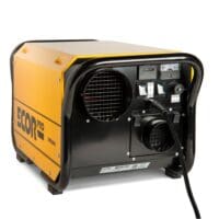 Restoration dehumidifier in yellow with four hole design